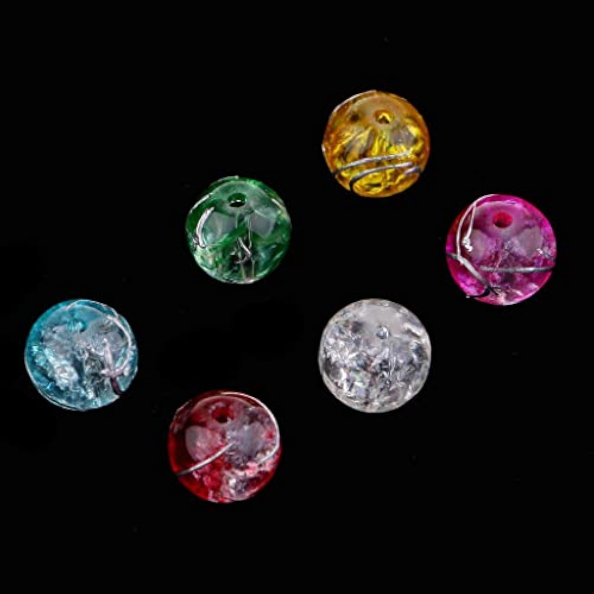 100Pcs Glass Round Spacer Loose Beads